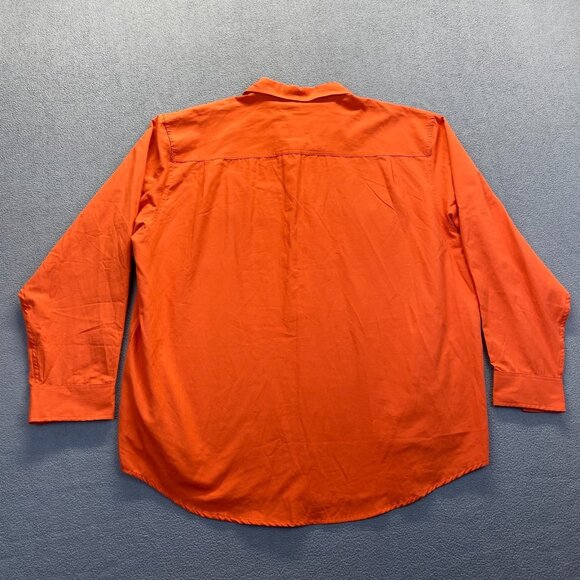 GH Bass & Co Explorer Men's Size XXL Orange Pocketed Fishing Shirt Long Sleeve. - Picture 6 of 12